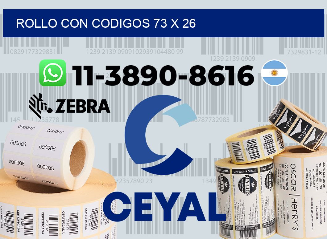 rollo con codigos 73 x 26