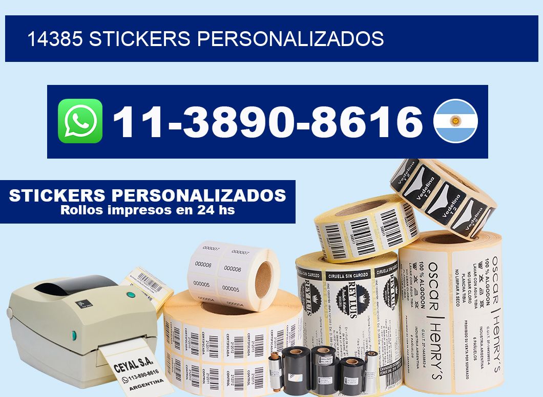 14385 stickers personalizados