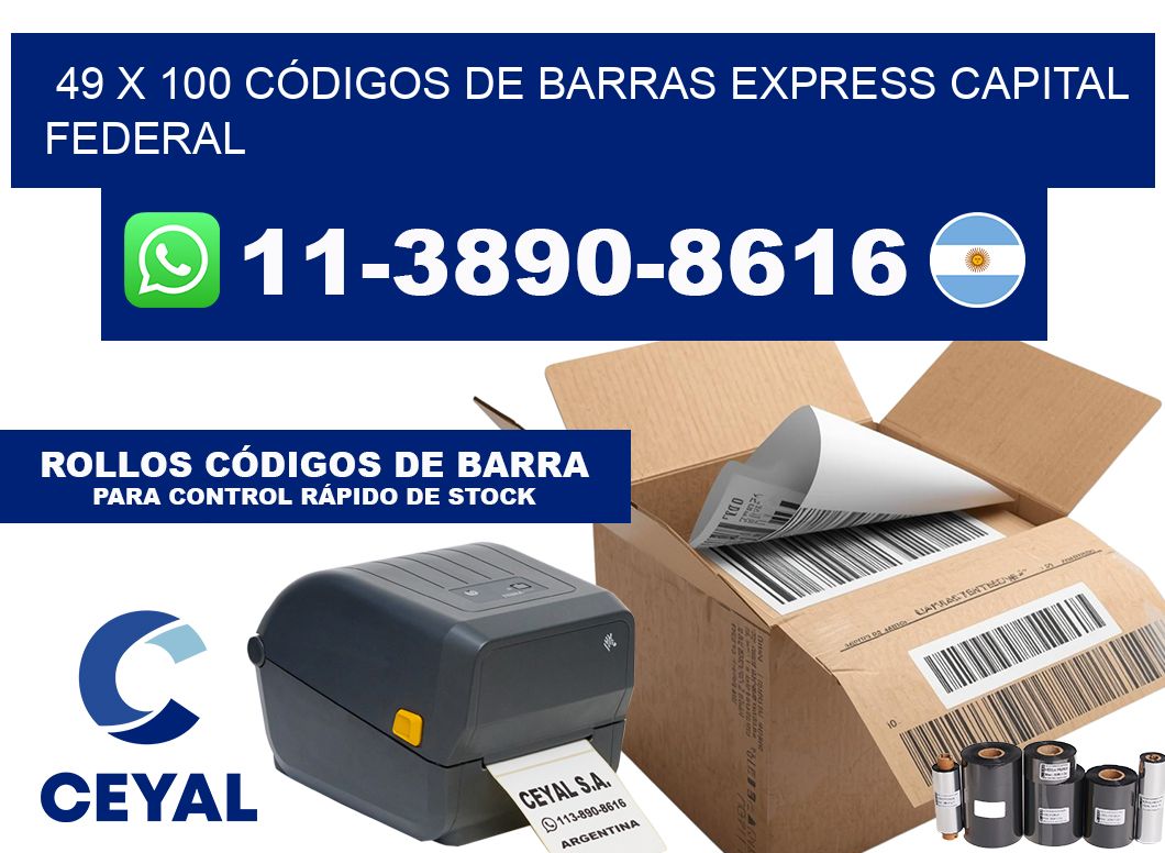 49 x 100 CÓDIGOS DE BARRAS EXPRESS CAPITAL FEDERAL