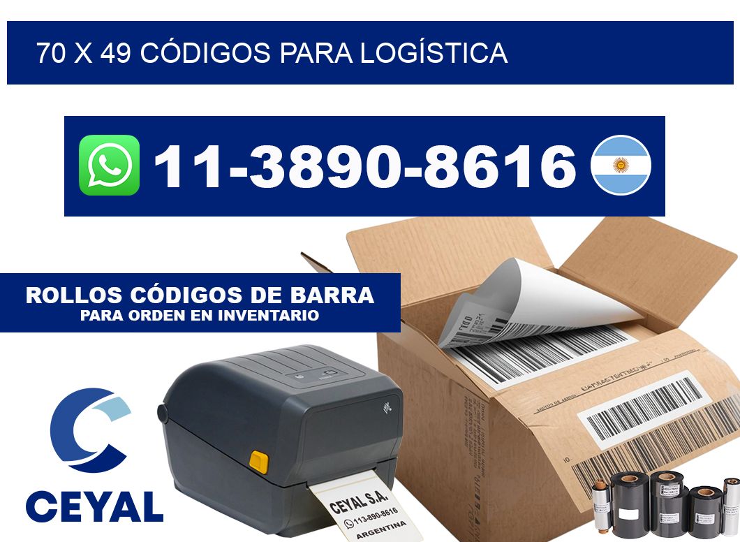 70 x 49 CÓDIGOS PARA LOGÍSTICA