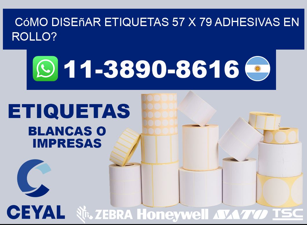 Cómo diseñar etiquetas 57 x 79 adhesivas en rollo?