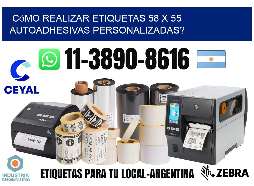 Cómo realizar etiquetas 58 x 55 autoadhesivas personalizadas?