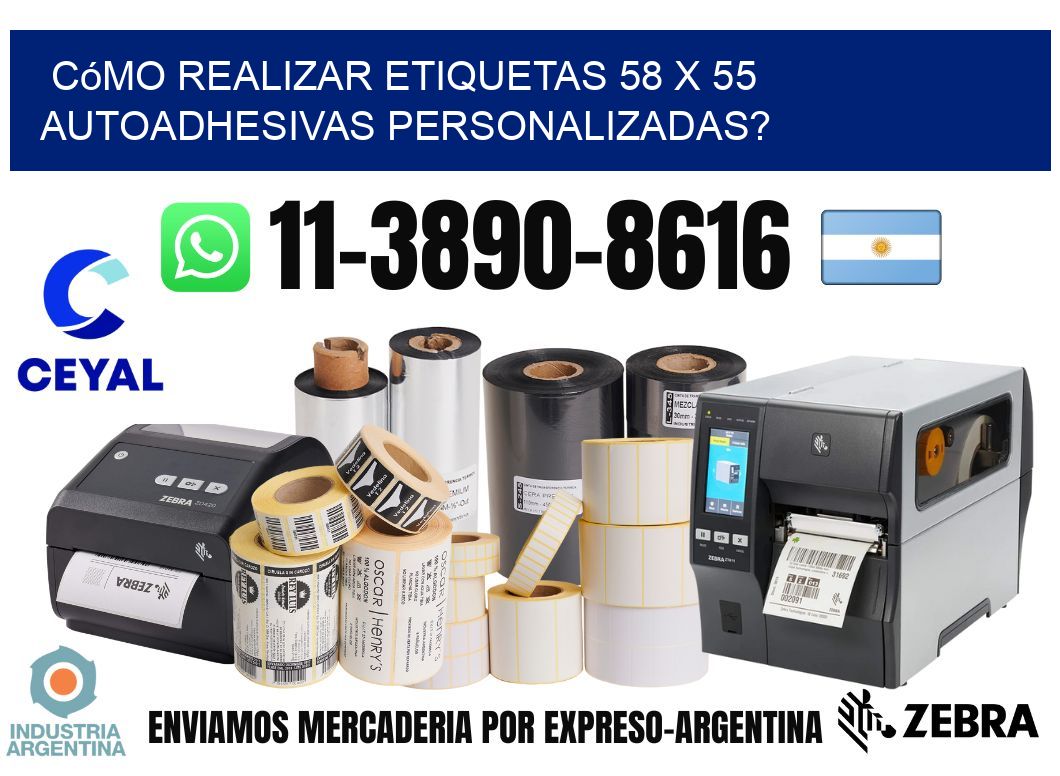 Cómo realizar etiquetas 58 x 55 autoadhesivas personalizadas?
