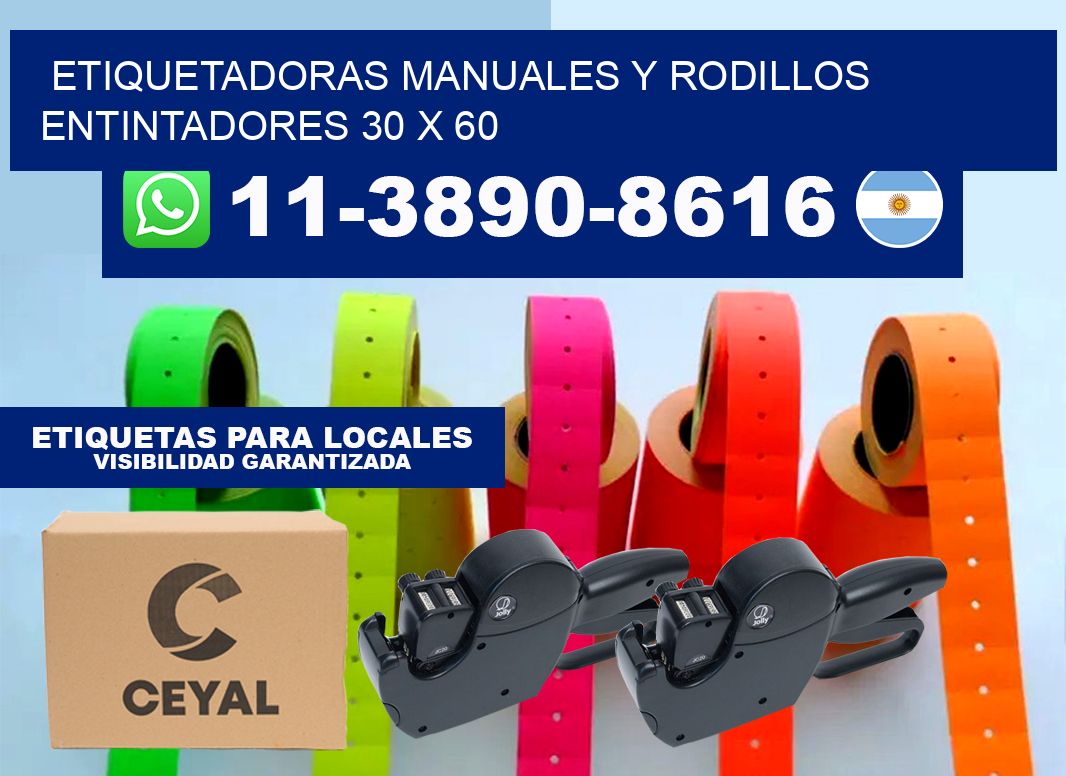 Etiquetadoras manuales y rodillos entintadores 30 x 60