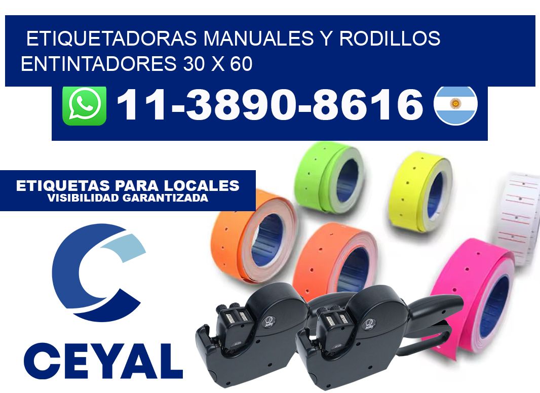 Etiquetadoras manuales y rodillos entintadores 30 x 60