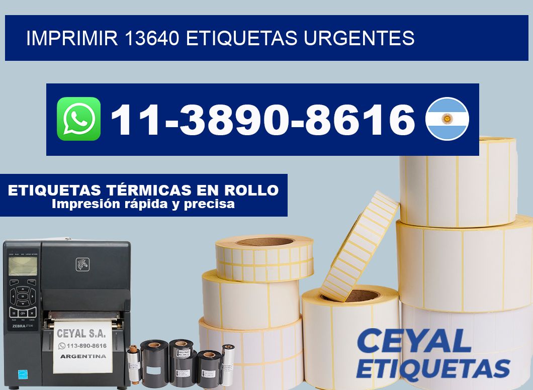 IMPRIMIR 13640 ETIQUETAS URGENTES