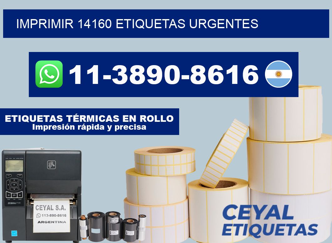 IMPRIMIR 14160 ETIQUETAS URGENTES