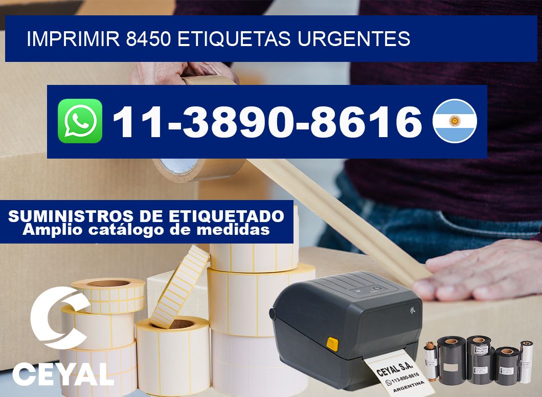 IMPRIMIR 8450 ETIQUETAS URGENTES