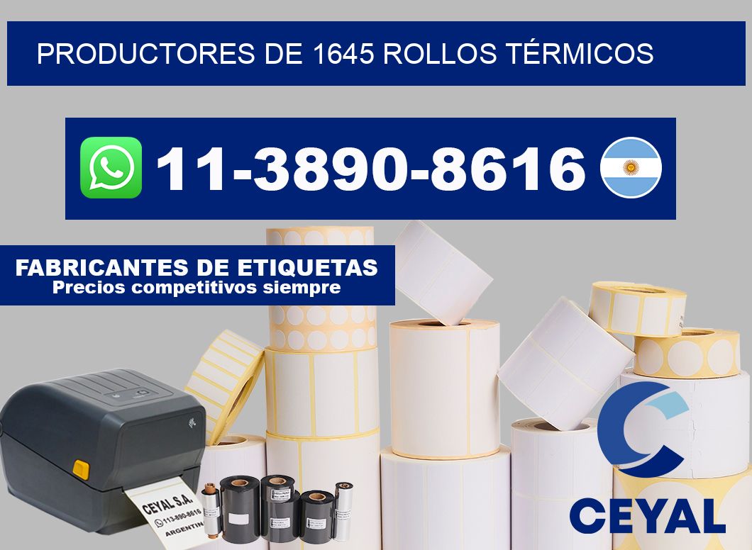 PRODUCTORES DE 1645 ROLLOS TÉRMICOS