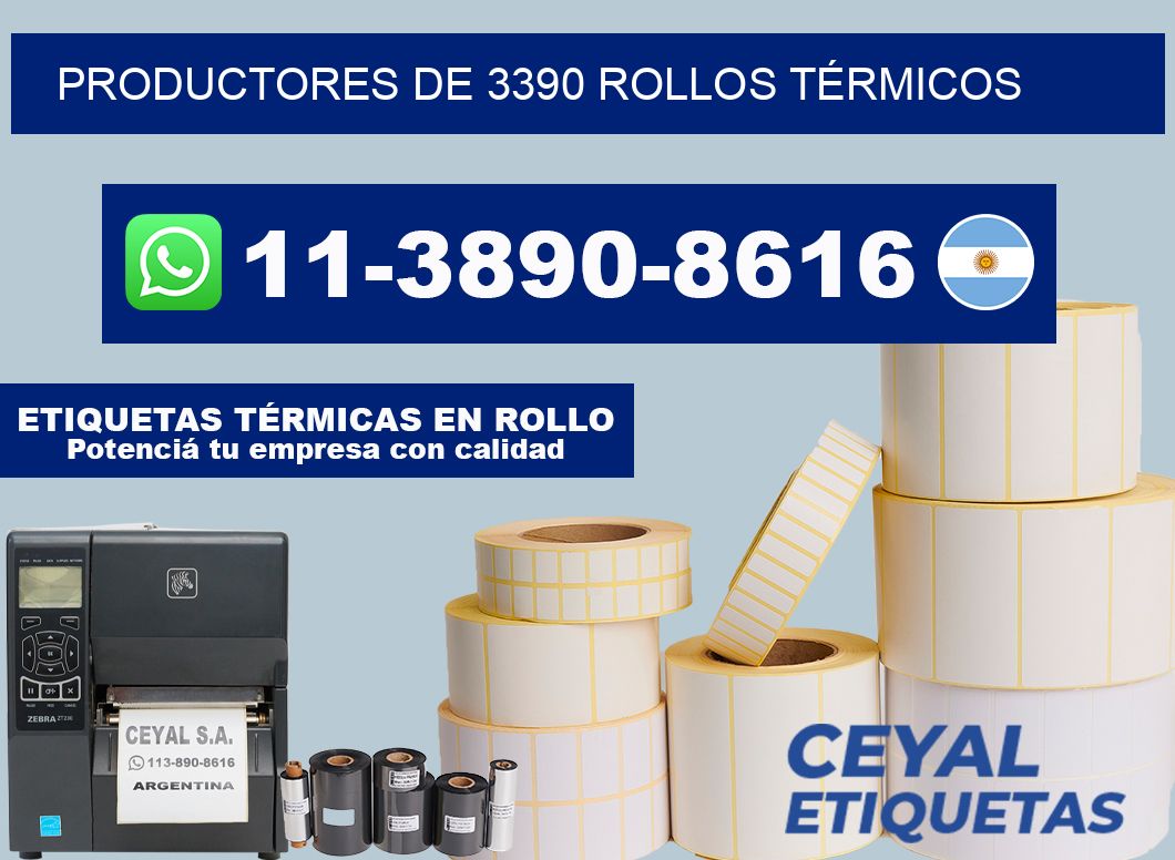 PRODUCTORES DE 3390 ROLLOS TÉRMICOS
