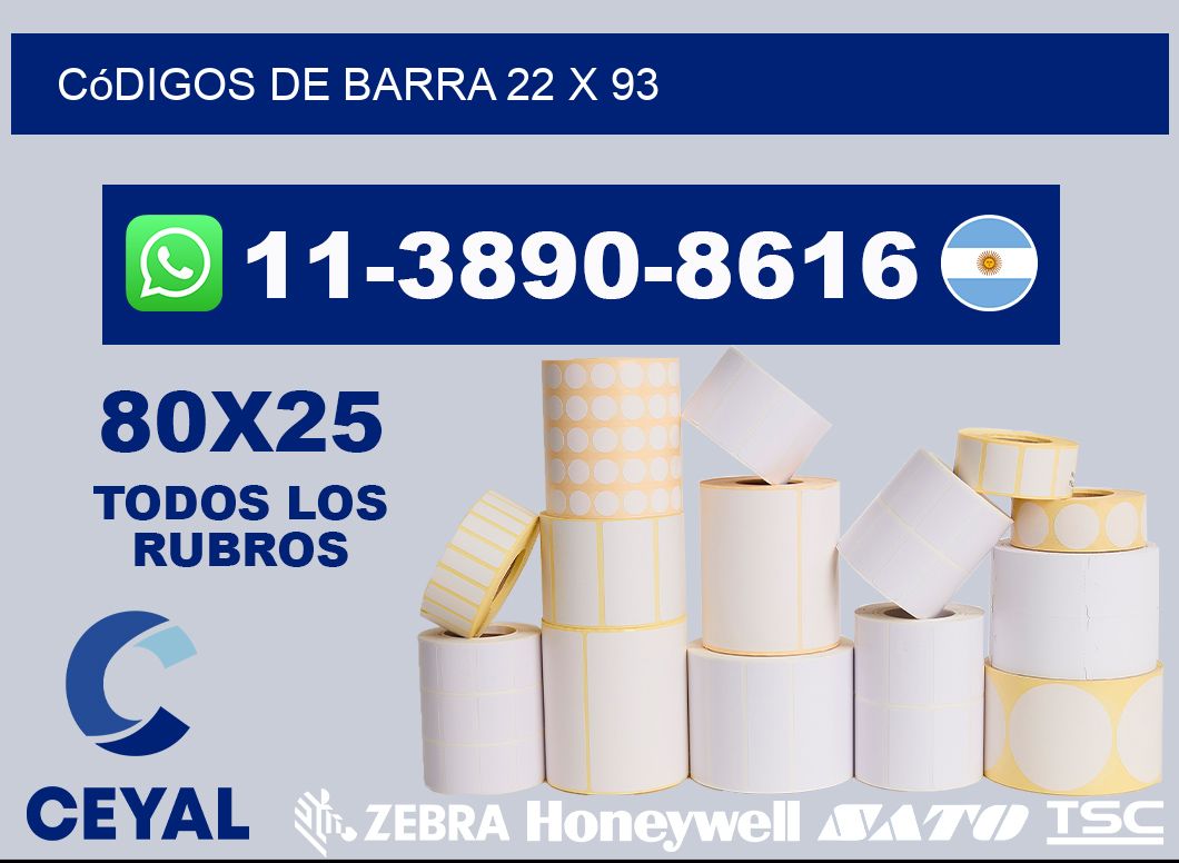 códigos de barra 22 x 93