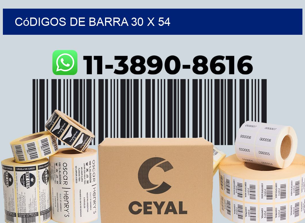 códigos de barra 30 x 54