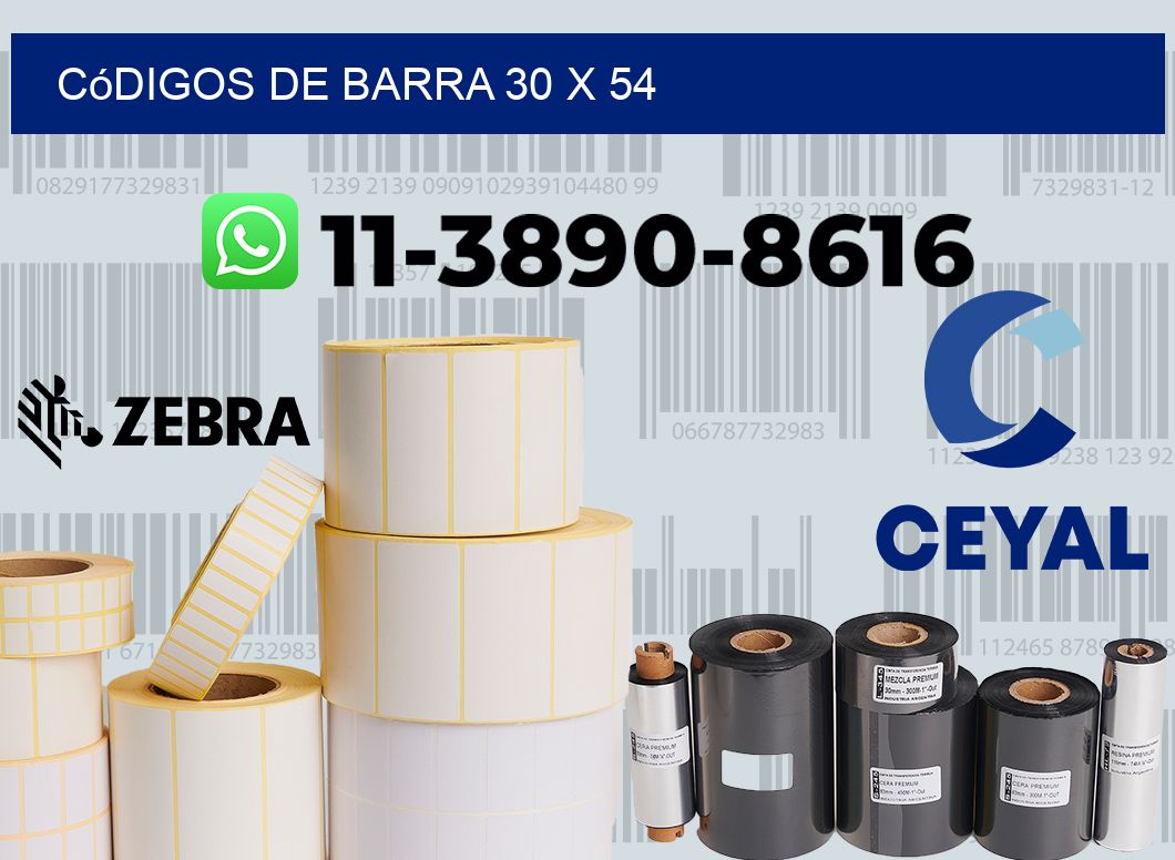 códigos de barra 30 x 54