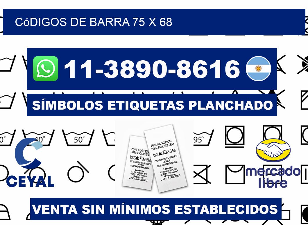 códigos de barra 75 x 68