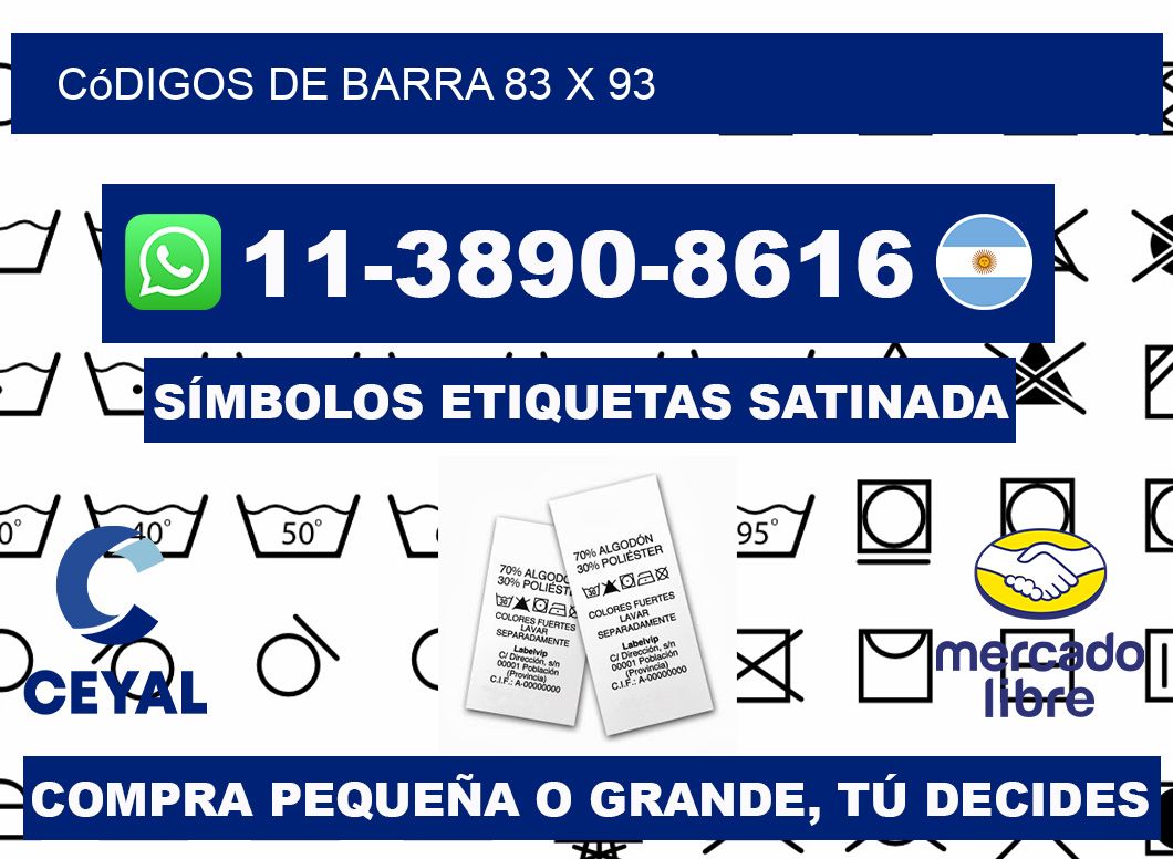 códigos de barra 83 x 93
