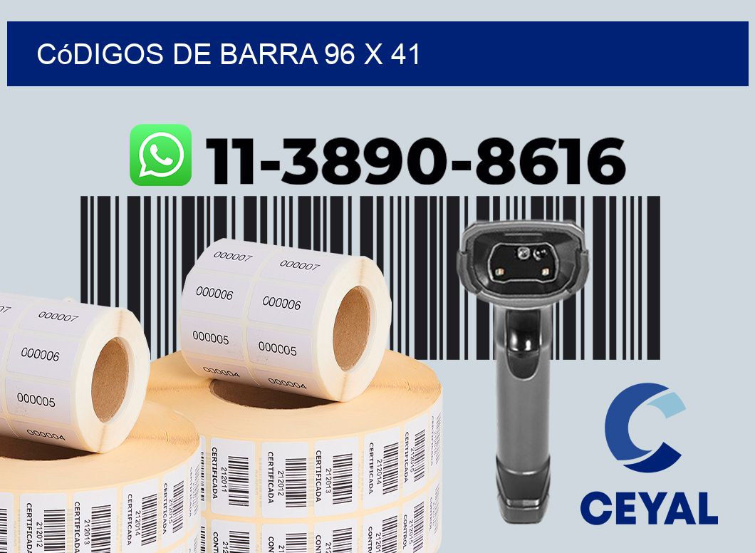 códigos de barra 96 x 41