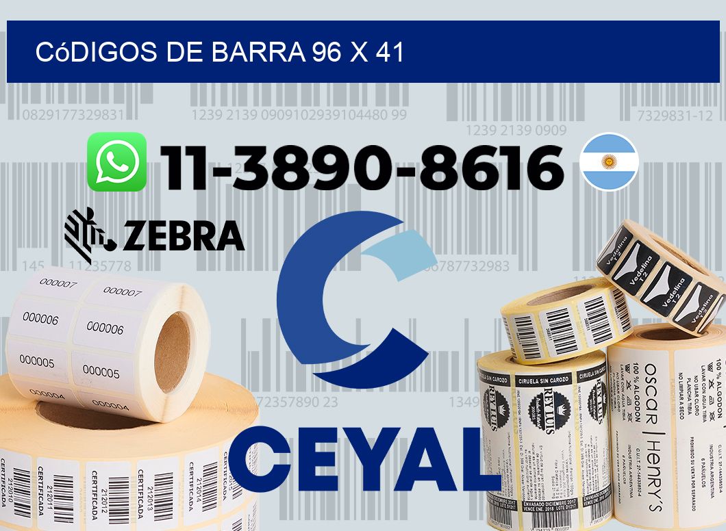 códigos de barra 96 x 41