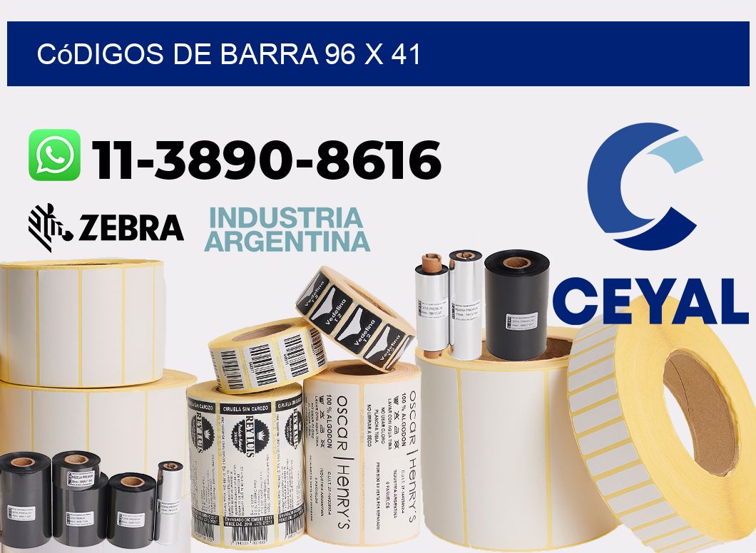 códigos de barra 96 x 41