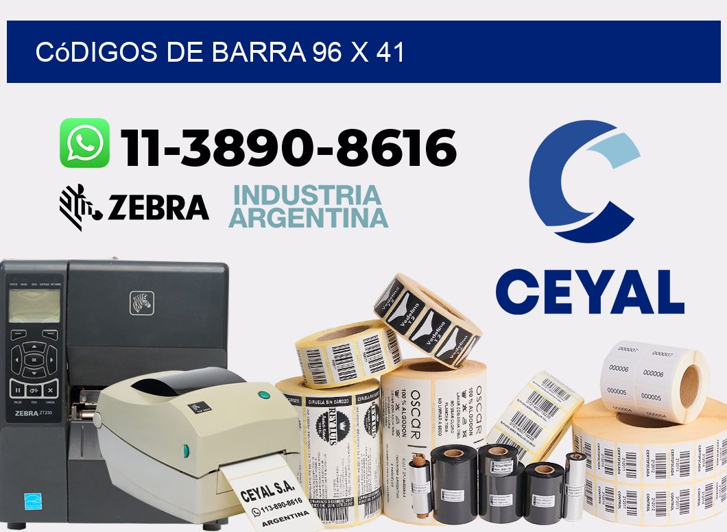 códigos de barra 96 x 41