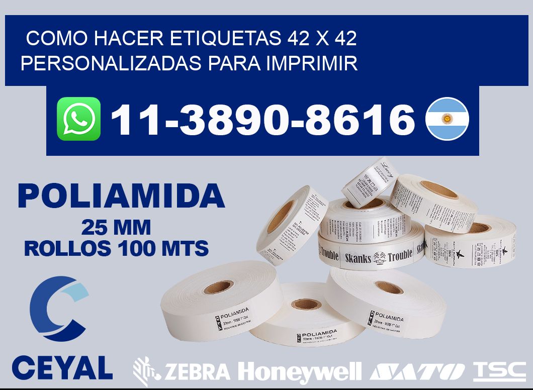 como hacer etiquetas 42 x 42 personalizadas para imprimir