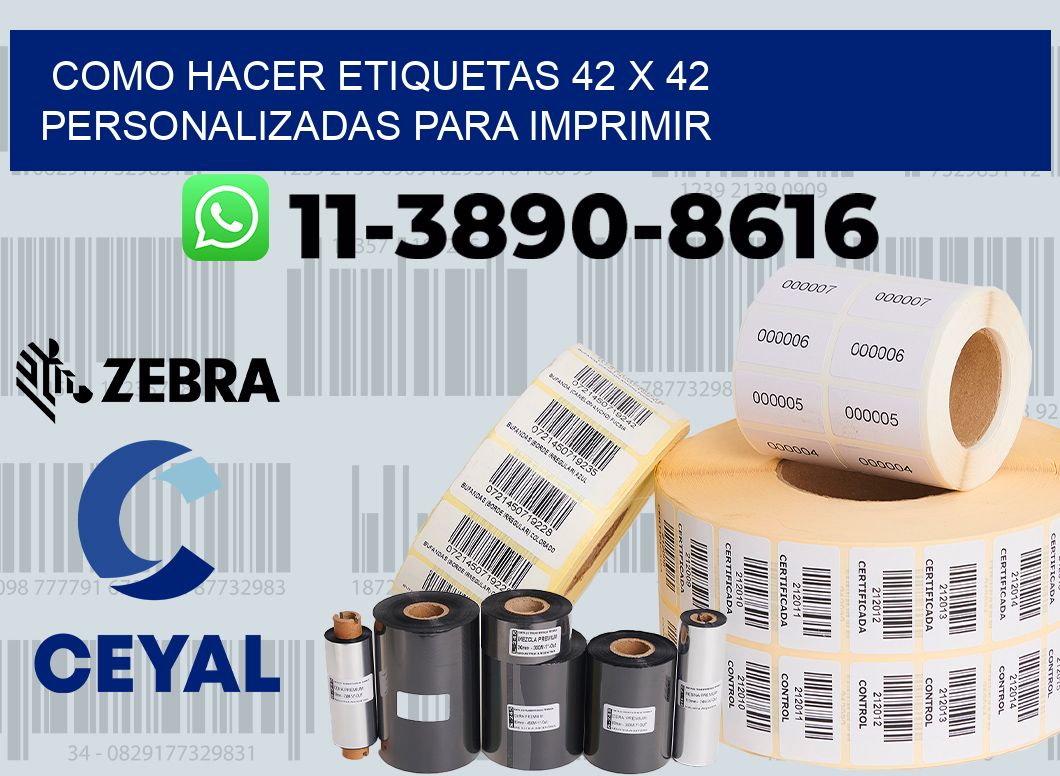 como hacer etiquetas 42 x 42 personalizadas para imprimir