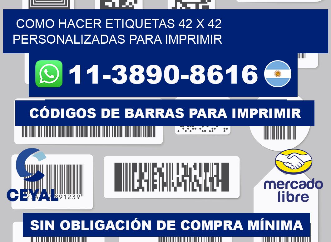 como hacer etiquetas 42 x 42 personalizadas para imprimir