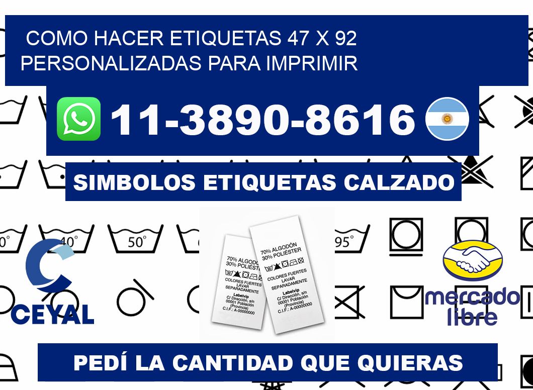 como hacer etiquetas 47 x 92 personalizadas para imprimir