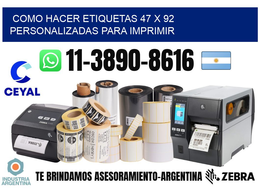 como hacer etiquetas 47 x 92 personalizadas para imprimir