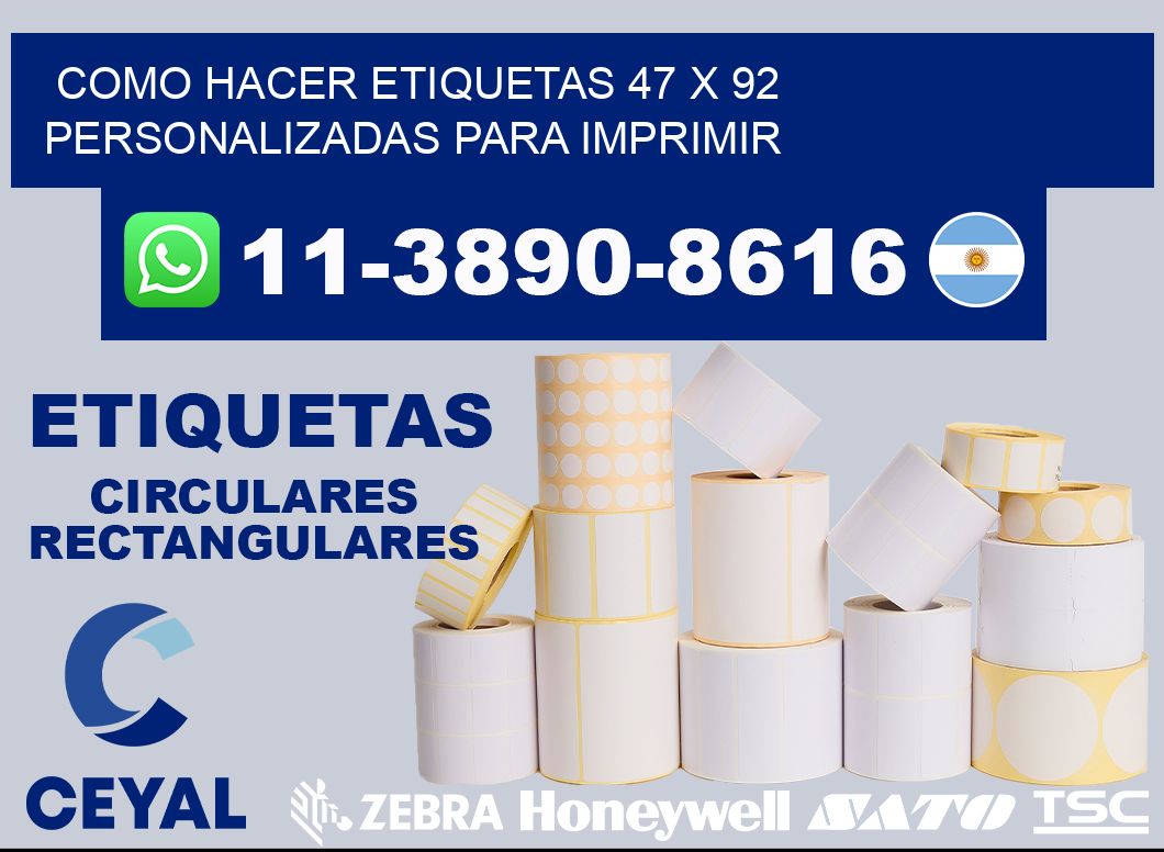 como hacer etiquetas 47 x 92 personalizadas para imprimir