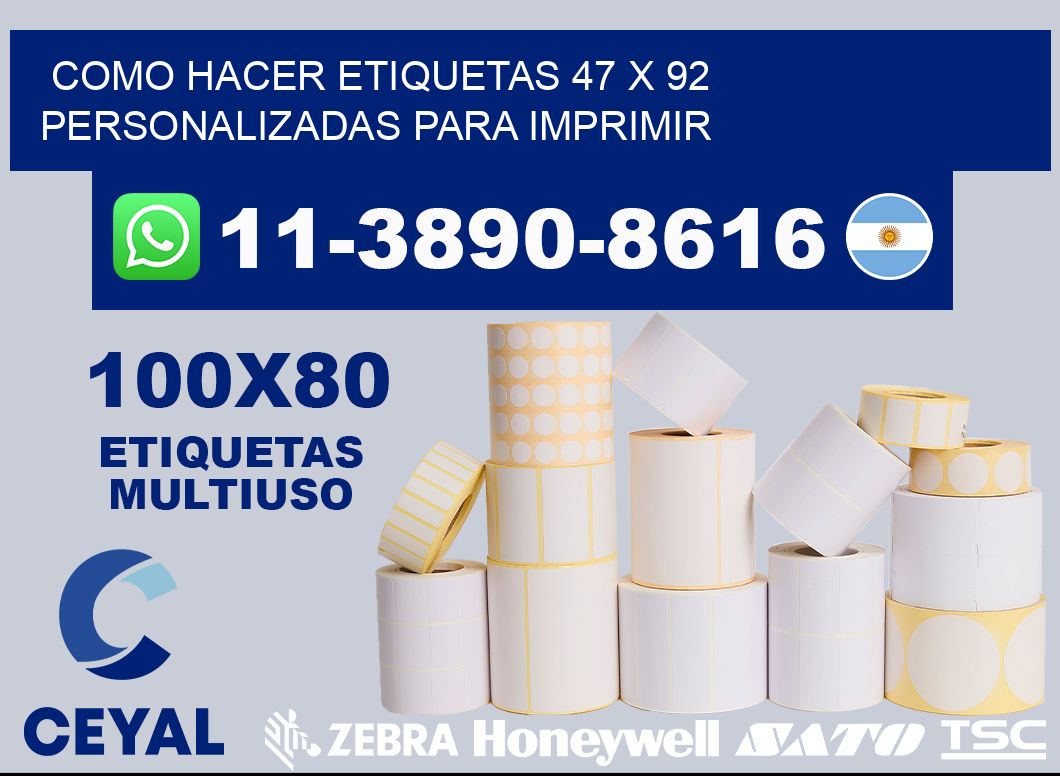 como hacer etiquetas 47 x 92 personalizadas para imprimir