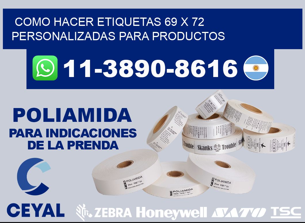 como hacer etiquetas 69 x 72 personalizadas para productos