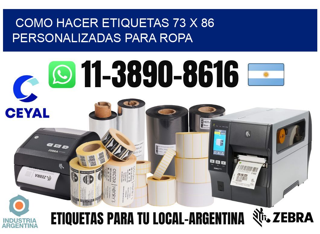 como hacer etiquetas 73 x 86 personalizadas para ropa
