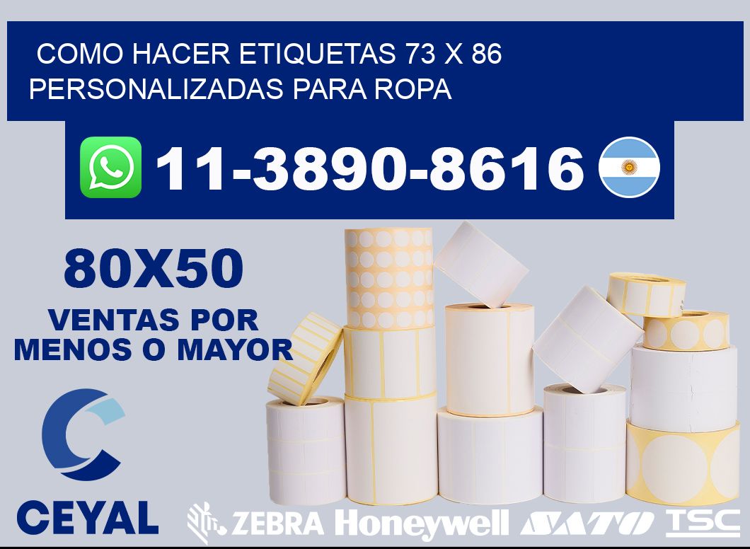 como hacer etiquetas 73 x 86 personalizadas para ropa