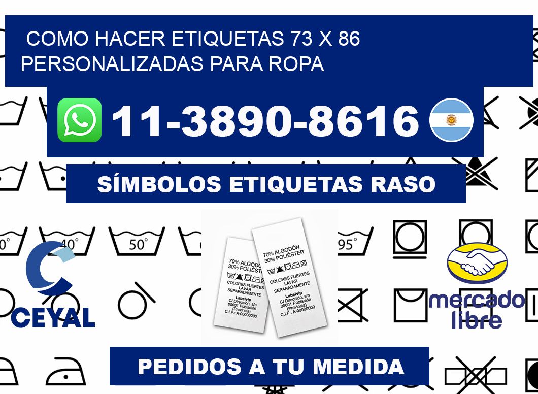 como hacer etiquetas 73 x 86 personalizadas para ropa