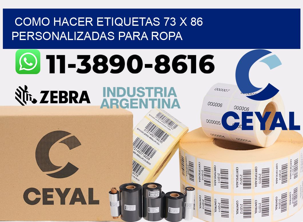 como hacer etiquetas 73 x 86 personalizadas para ropa