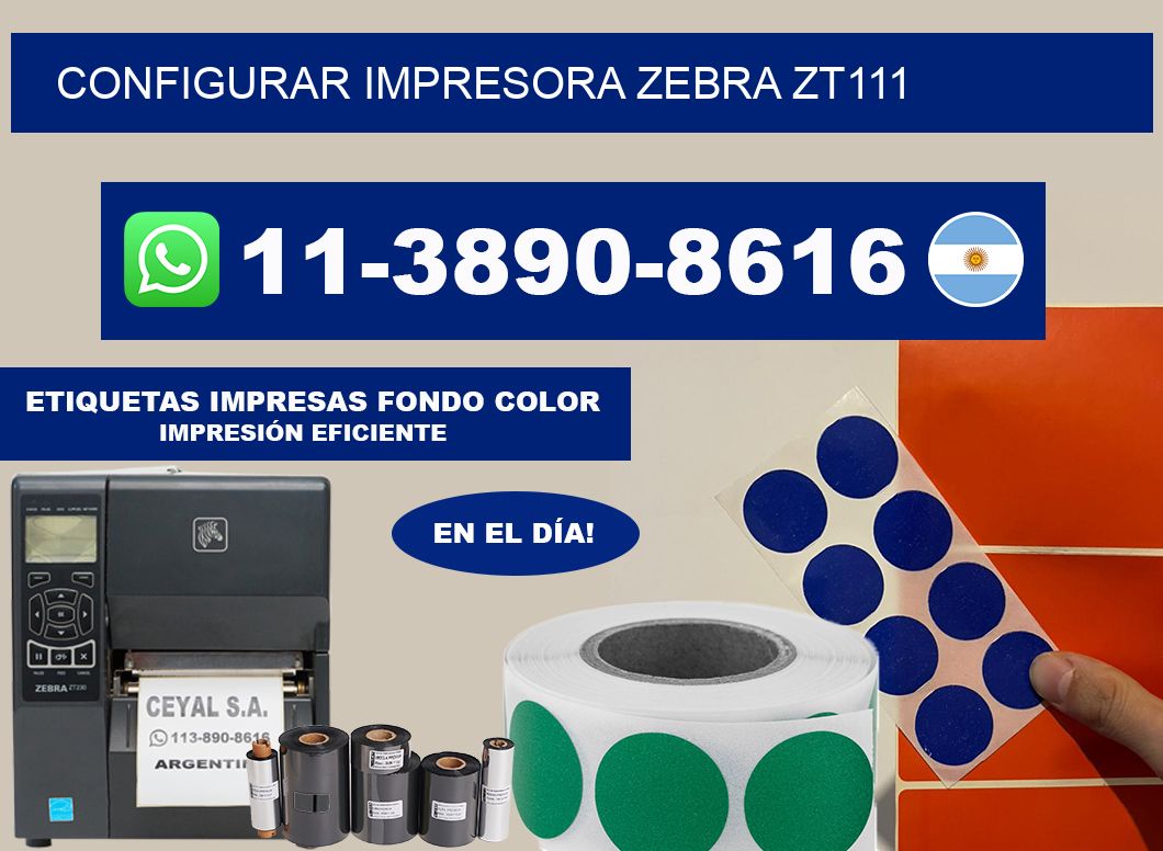 configurar impresora Zebra ZT111