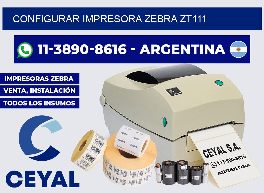 configurar impresora Zebra ZT111
