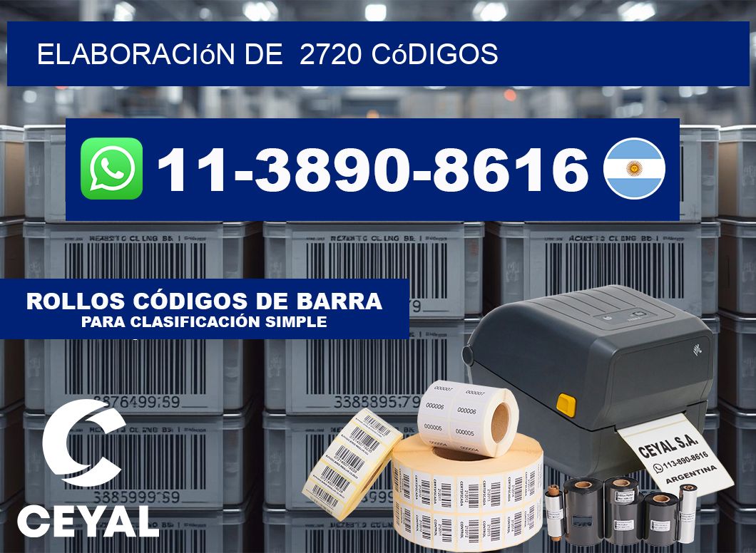 elaboración de  2720 códigos