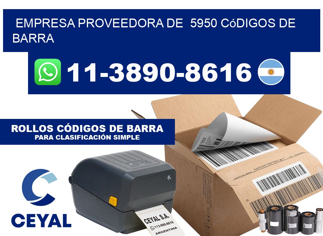 empresa proveedora de  5950 códigos de barra