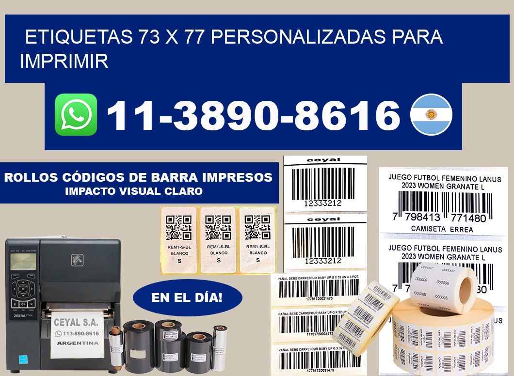etiquetas 73 x 77 personalizadas para imprimir