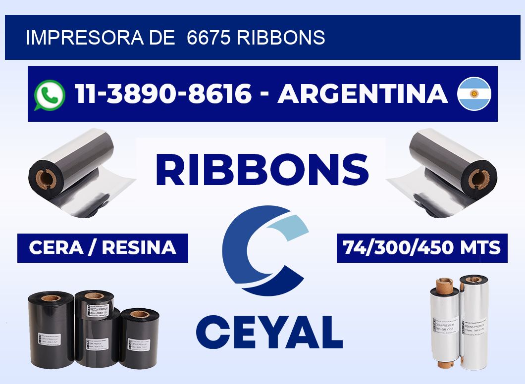 impresora de 6675 ribbons