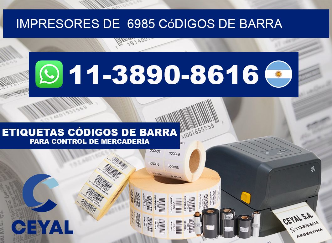 impresores de 6985 códigos de barra