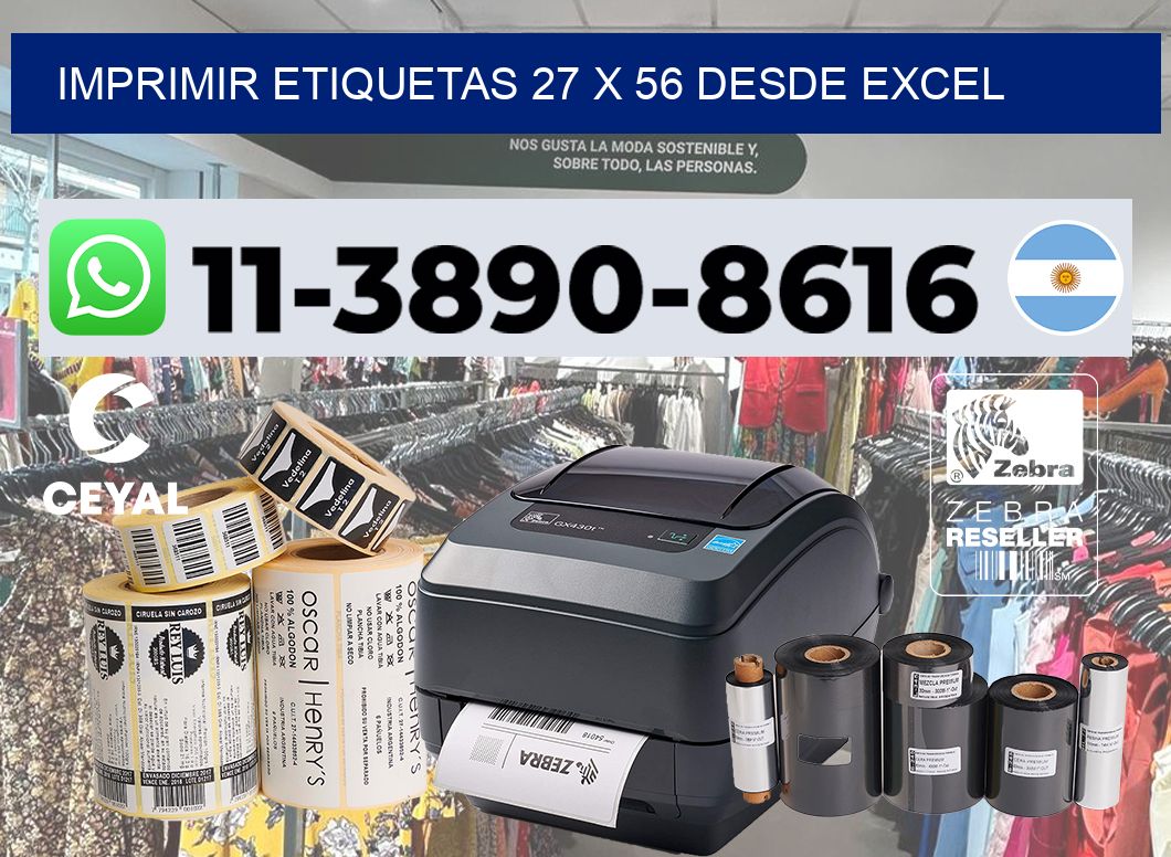 imprimir etiquetas 27 x 56 desde excel