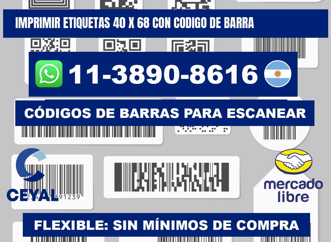 imprimir etiquetas 40 x 68 con codigo de barra