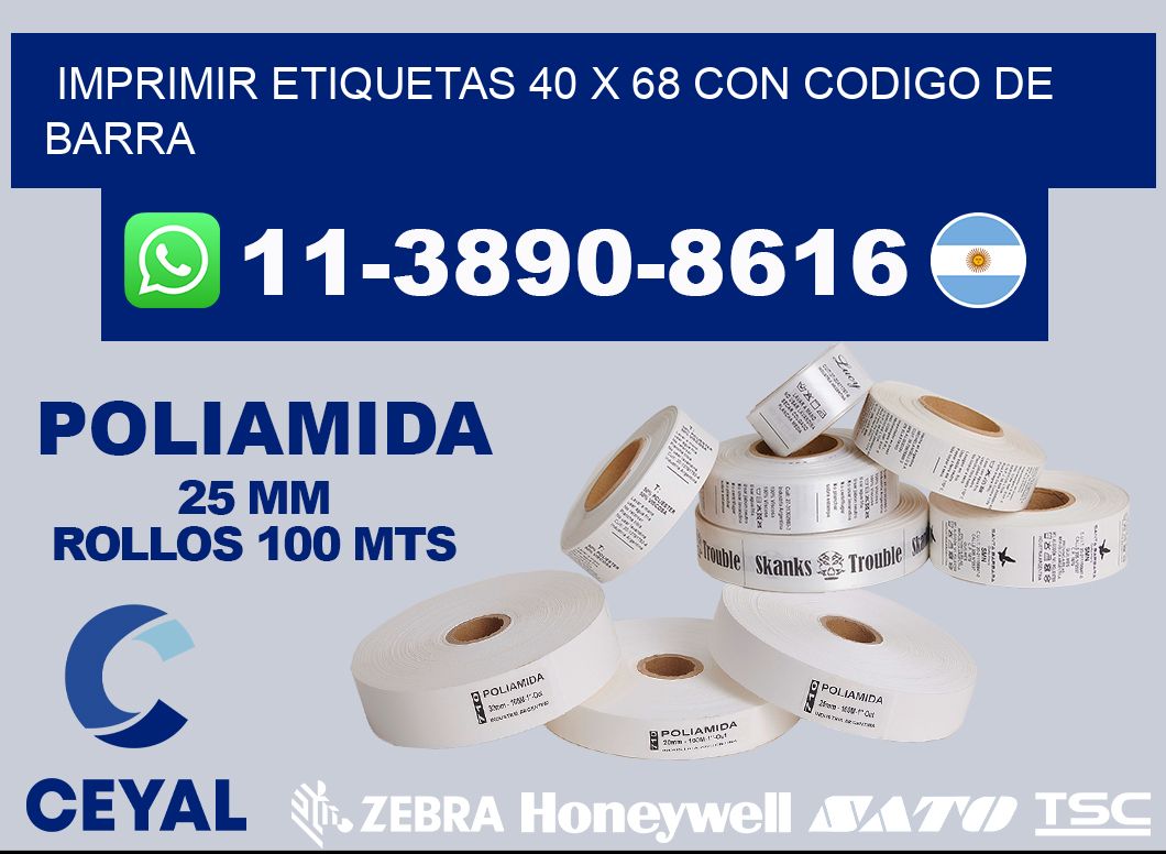 imprimir etiquetas 40 x 68 con codigo de barra