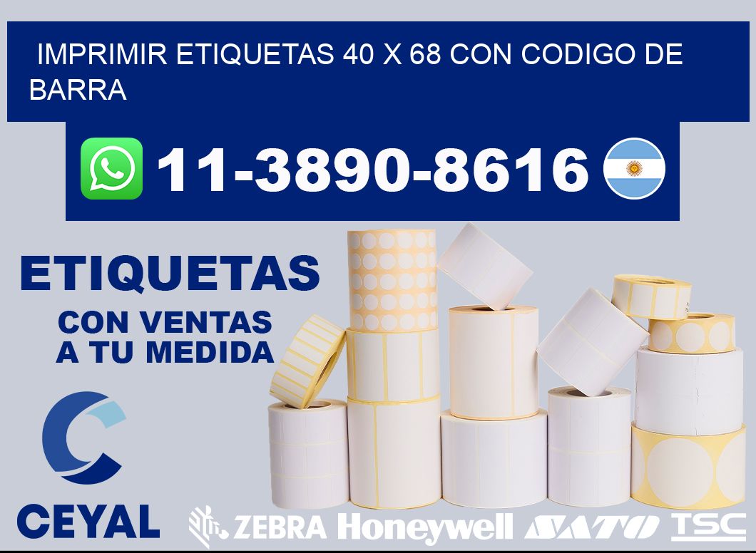 imprimir etiquetas 40 x 68 con codigo de barra