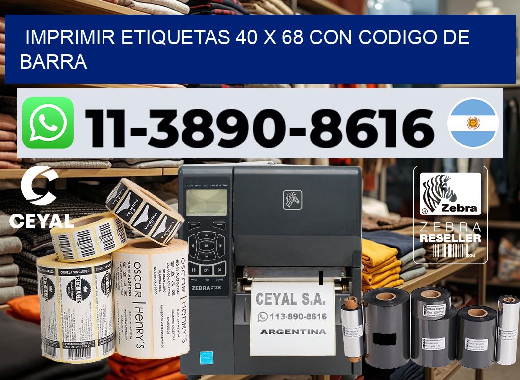 imprimir etiquetas 40 x 68 con codigo de barra