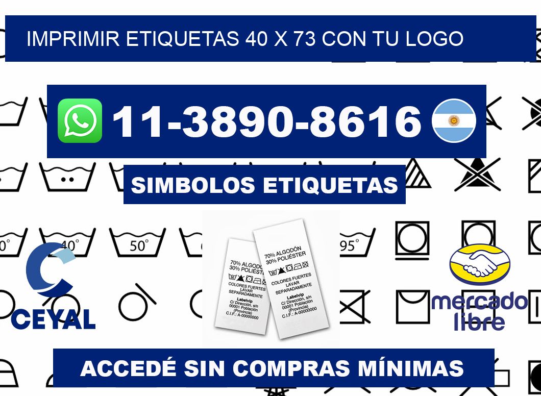 imprimir etiquetas 40 x 73 con tu logo