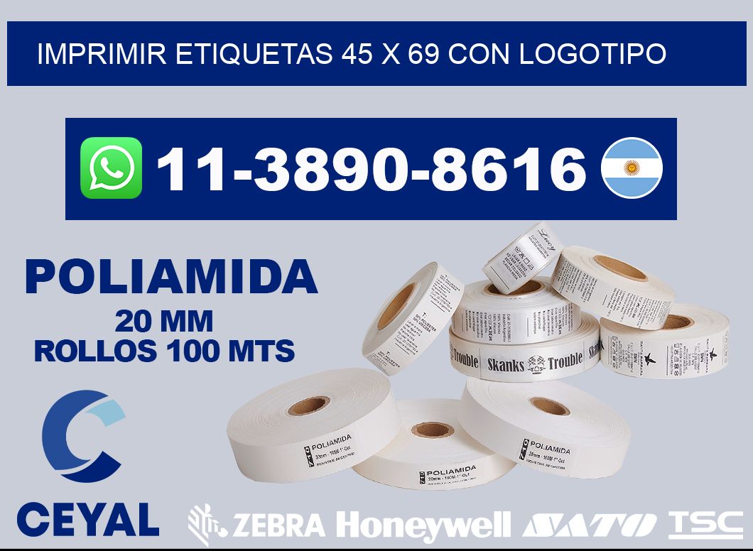 imprimir etiquetas 45 x 69 con logotipo