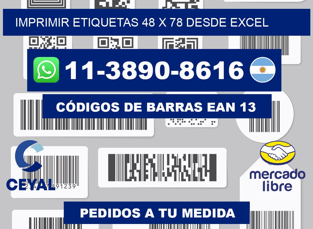 imprimir etiquetas 48 x 78 desde excel